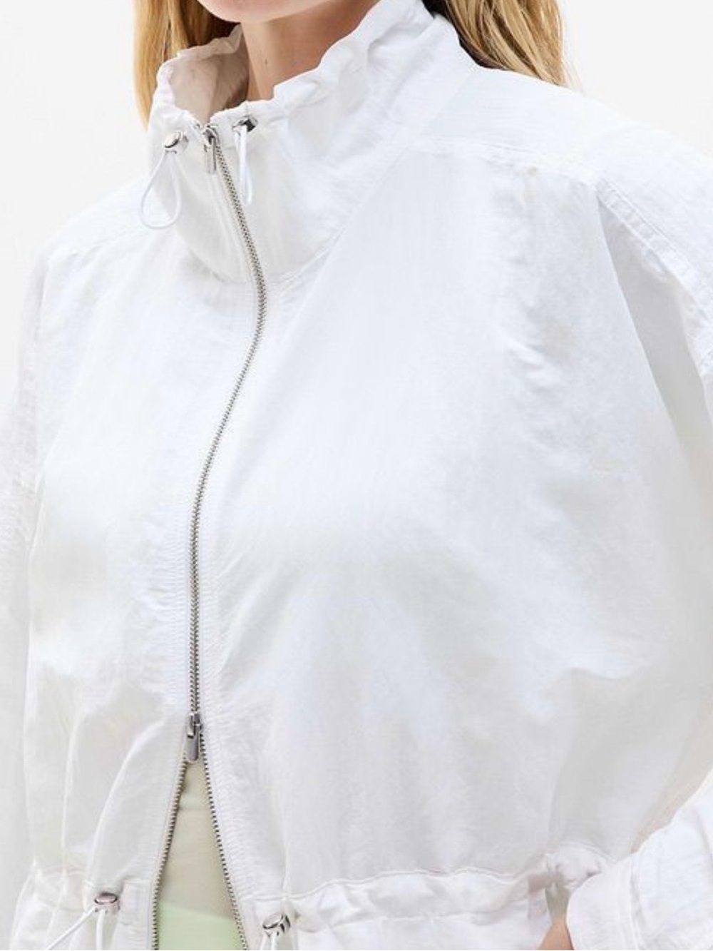 Athleta White Utility Windbreaker Jacket